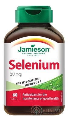 JAMIESON SELÉN 50 µg s BETAKAROTÉNOM a VIT. C a E tbl 1x60 ks