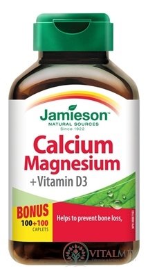 JAMIESON VÁPNIK, HORČÍK S VITAMÍNOM D3 tbl 1x200 ks