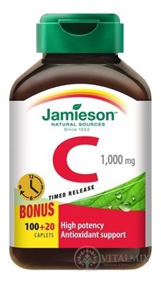 JAMIESON VITAMÍN C 1000 mg tbl s postupným uvoľňovaním 100+20 zadarmo (120 ks)