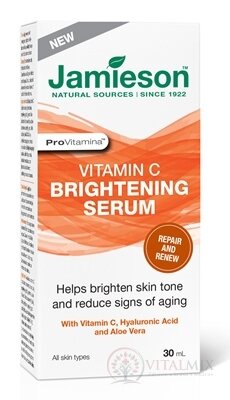 JAMIESON VITAMÍN C ROZJASŇUJÚCE SÉRUM s vitamínom C, kyselinou hyalurónovou a aloe vera 1x30 ml