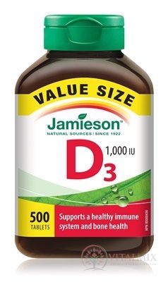 JAMIESON VITAMÍN D3 1000 IU tbl 1x500 ks