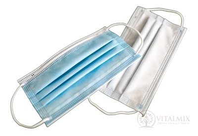 JAS Re Zdravotnícke rúško 3-vrstvové Typ II R z netkaného materiálu s gumičkami, jednorazové, nesterilné 1x50 ks