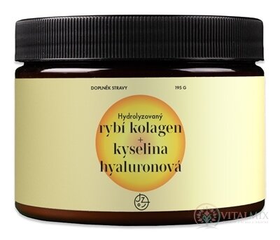 Jeme zdravo Hydrolizovaný rybí kolagén s kyselinou hyalurónovou, prášok, príchuť mango 1x195 g