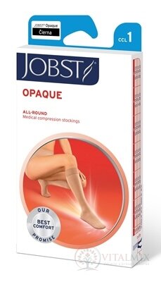 JOBST OPAQUE kompresívne lýtkové pančuchy I.KT, bežná d., so zatvorenou špičkou, čierne, veľ. III., 1x1 pár