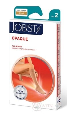JOBST OPAQUE kompresívne lýtkové pančuchy II.KT, bežná d., s otvorenou špičkou, telové, veľ. V., 1x1 pár