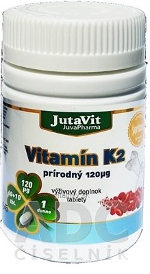 JutaVit Vitamín K2 prírodný 120 µg tbl 60+10 (70 ks)