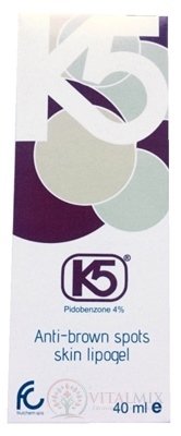 K5 Lipogel na depigmentáciu hnedých škvŕn 1x40 ml
