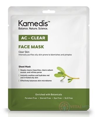 Kamedis AC-CLEAR FACE MASK maska na tvár so sérom s rastlín 1x15 ml