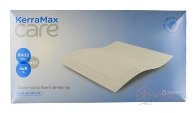 KerraMax Care krytie na rany, superabsorpčné, neadhezívne, 10x22cm, 1x10 ks