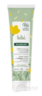 KLORANE BEBE Krém na prebaľovanie s BIO nechtíkom 1x100 ml