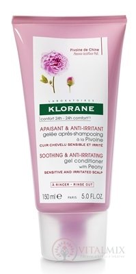 KLORANE GELÉE APRÈS SHAMPOOING À LA PIVOINE gélový balzam na citlivú a podráždenú vlasovú pokožku 1x150 ml