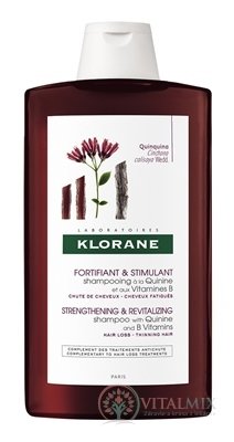 KLORANE SHAMPOOING À LA QUININE ET AUX VITAMINES B posilňujúci vlasový šampón s chinínom a vitamínmi B 1x400 ml
