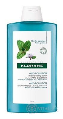 KLORANE SHAMPOOING DETOX Menthe detoxikačný šampón s mätou vodnou 1x400 ml