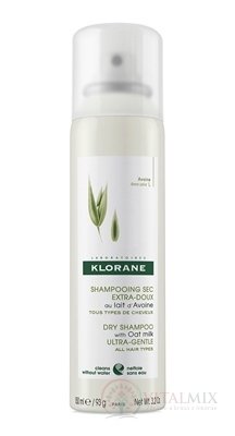 KLORANE SHAMPOOING SEC Lait d'Avoine suchý šampón s ovseným mliekom, všetky typy vlasov (inov.2019) 1x150 ml