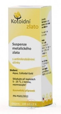 Koloidné zlato 10 ppm suspenzia, kozmetický prípravok, 1x100 ml