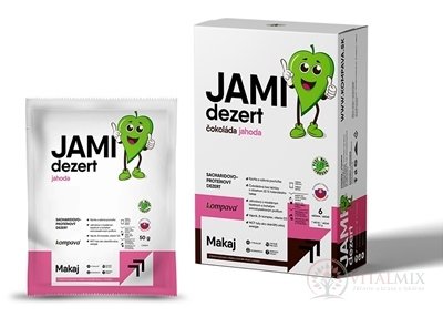 kompava JAMI dezert Jahoda sacharidovo-proteínový prášok, vrecká 1x6 ks