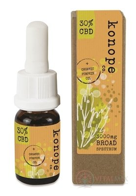 konope co. 30% + ORGANICKÝ TEKVICOVÝ OLEJ 1x10 ml