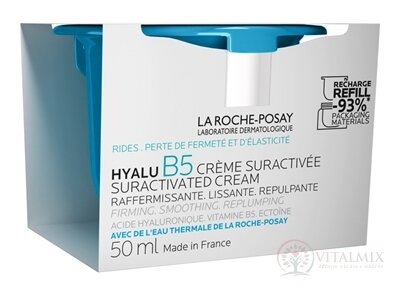 LA ROCHE-POSAY HYALU B5 CREME SURACTIVÉE REFILL krém proti vráskam pre všetky typy pleti, náhradná náplň 1x50 ml