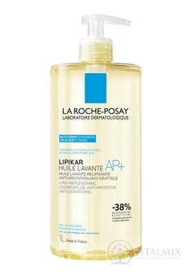 LA ROCHE-POSAY LIPIKAR HUILE LAVANTE AP+ kúpeľový a sprchovací olej, s pumpičkou 1x1000 ml