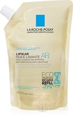 LA ROCHE-POSAY LIPIKAR HUILE LAVANTE AP+ kúpeľový a sprchovací olej, náhradná náplň 1x400 ml