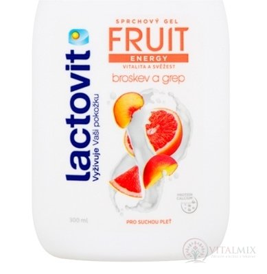 Lactovit FRUIT Energy Sprchový gél broskyňa a grep 1x300 ml