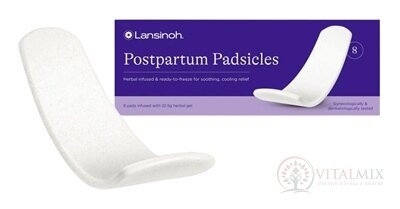 Lansinoh Padsicles Popôrodné vložky chladivo - upokojujúce v bylinnej zmesi 1x8 ks