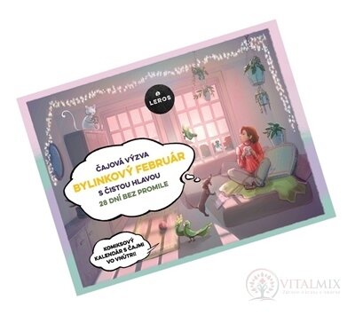 LEROS BYLINKOVÝ FEBRUÁR S ČISTOU HLAVOU 6 29 druhov čajov po 1 vrecúšku + komiksový kalendár s čajmi (49 g), 1x1 set