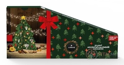 LEROS BYLINNÝ ADVENTNÝ KALENDÁR STROMČEK 5 24 druhov čajov po 1 vrecúšku + stromček + Anjelské pexeso 12 párov (41,7 g) (inov. 2025), 1x1 set