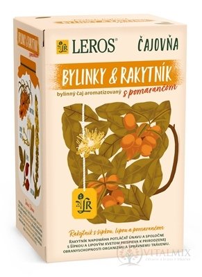 LEROS Čajovňa BYLINKY A RAKYTNÍK s pomarančom bylinný čaj, nálevové vrecúška 20x2 g (40 g)