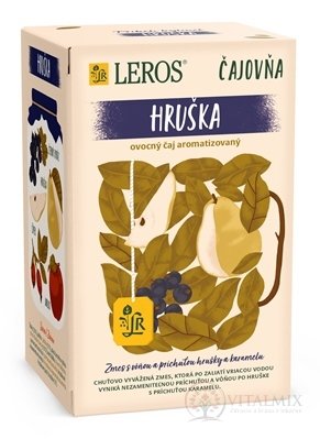 LEROS Čajovňa HRUŠKA ovocný čaj, s príchuťou karamelu, nálevové vrecúška 20x2,5 g (50 g)
