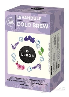 LEROS COLD BREW LEVANDUĽA bylinná zmes, nálevové vrecká (inov. 2024) 20x1,2 g (24 g)