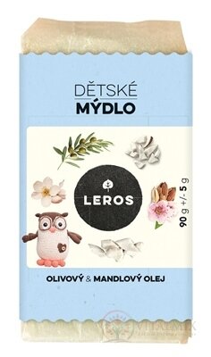 LEROS DETSKÉ MYDLO OLIVOVÝ & MANDĽOVÝ OLEJ tuhé mydlo 1x90 g