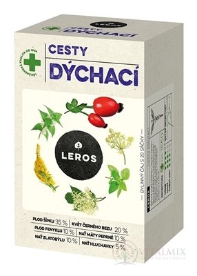 LEROS DÝCHACIE CESTY nálevové vrecká (inov. 2021) 20x1,5 g (30 g)