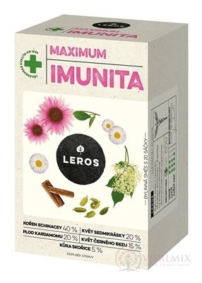 LEROS MAXIMUM IMUNITA nálevové vrecká (inov. 2021) 20x1,2 g (24 g)