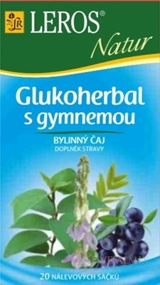 LEROS NATUR GLUKOHERBAL S GYMNEMOU (Diabet. zmes) BYLINNÝ ČAJ 20x1 g (20 g)