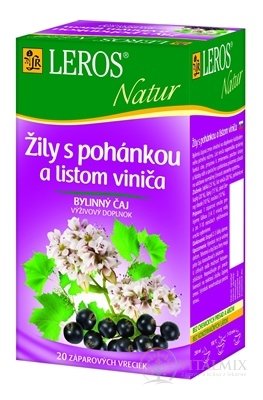 LEROS NATUR ŽILY S POHÁNKOU A LISTOM VINIČA bylinný čaj 20x2 g