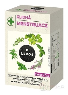 LEROS POKOJNÁ MENŠTRUÁCIA nálevové vrecká (inov.2021) 20x1,5 g (30 g)