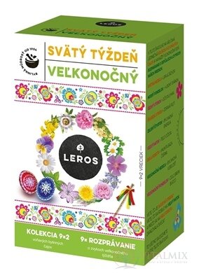 LEROS SVÄTÝ TÝŽDEŇ VEĽKONOČNÝ 2025 9 druhov čajov po 2 nálevové vrecúška + 9x rozprávanie o zvykoch (28,2 g), 1x1 set