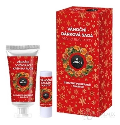 LEROS VIANOČNÁ SADA STAROSTLIVOSTI O RUKY A PERY krém na ruky 30 ml + balzam na pery 4,5 g, 1x1 set