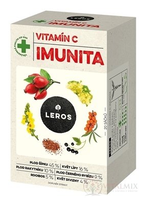 LEROS VITAMÍN C IMUNITA nálevové vrecká (inov. 2021) 20x2 g (40 g)