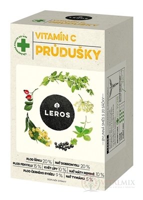 LEROS VITAMÍN C PRIEDUŠKY nálevové vrecká (inov. 2021) 20x1,5 g (30 g)
