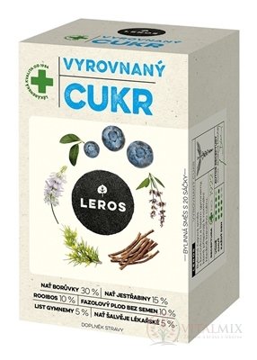 LEROS VYROVNANÝ CUKOR nálevové vrecká (inov.2021) 20x1 g (20 g)