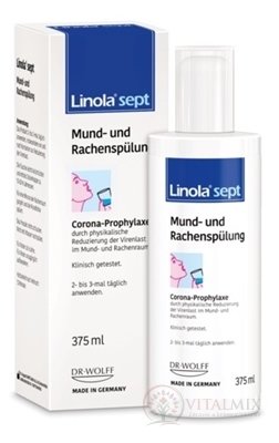 Linola sept Mund- und Rachenspülung roztok na kloktanie a vyplachovanie úst 1x375 ml