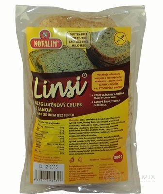 LINSI - bezgluténový chlieb s ľanom 1x300 g