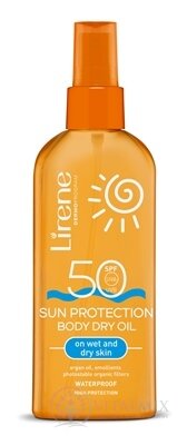 Lirene SUN PROTECTION SPF 50+ Body dry OIL Sprej suchý olej na opaľovanie, na suchú i vlhkú pokožku 1x150 ml