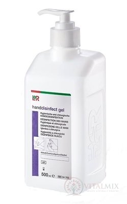 L+R handdisinfect gel etanolový prípravok na dezinfekciu rúk 1x500  ml