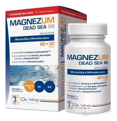 MAGNEZUM DEAD SEA B6 - DA VINCI tbl 60+20 zadarmo (80 ks)