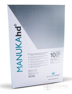 MANUKAhd obväz impregnovaný medom, 10x12,5 cm, 1x10 ks