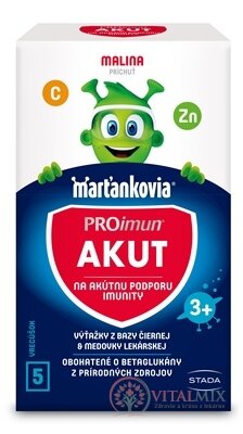 Marťankovia PROimun AKUT vrecúška, príchuť malina 1x5 ks