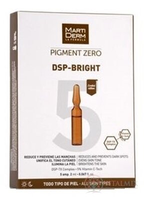 MartiDerm PIGMENT ZERO DSP-BRIGHT ampulky, pre veštky typy pleti 5x2 ml